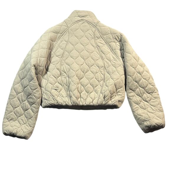 Lululemon Quilted Bomber Jacket Riverstone/Tan Size 4 EUC - Picture 7 of 8